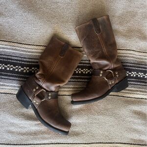 SOLD Double H Brown Cowboy Western Boots with Harness Details